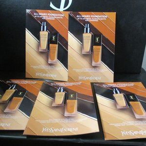 YSL YVES SAINT LAURENT #2 ALL HOURS FOUNDATION SAMPLE CARD LOT OF 5